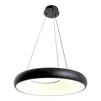 Светильник подвесной LED Crook LSP-7362 Lussole чёрный на 1 лампу, основание чёрное в стиле хай-тек современный 
