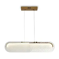 Светильник подвесной LED Eclat FR6182PL-L18W Freya прозрачный на 1 лампу, основание латунь в стиле современный хай-тек 