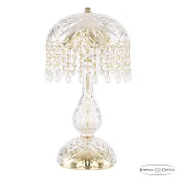 Настольная лампа 14781L1/22 G V0300 Bohemia Ivele Crystal прозрачная 3 лампы, основание золотое металл в стиле классический drops