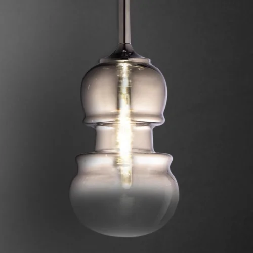 Светильник подвесной Sonata 6697 Mantra серый прозрачный 1 лампа, основание хром в стиле современный выдувное фото 3