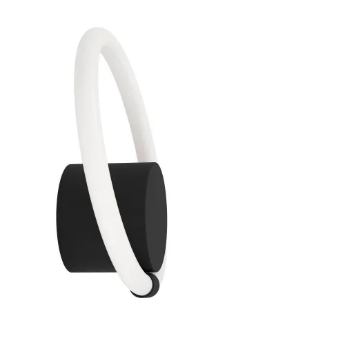 Бра LED Caranacoa 900564 Eglo белый на 1 лампу, основание чёрное в стиле современный хай-тек минимализм кольца фото 6