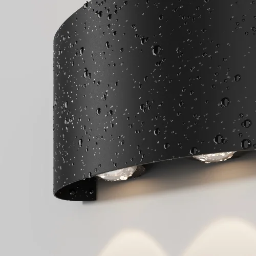 Настенный светильник уличный LED Strato O417WL-L4B3K Maytoni уличный IP54 чёрный на 1 лампу, плафон чёрный в стиле современный LED фото 4