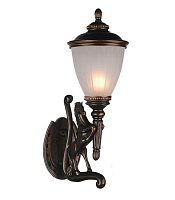 Настенный светильник Guards 1334-1W Favourite уличный IP44 коричневый 1 лампа, плафон белый в стиле классика E27