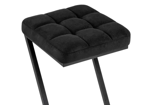 Полубарный стул Амаури катания блэк / черный матовый 507430 Woodville, чёрный/велюр, ножки/металл/чёрный, размеры - ****350*360 фото 5