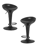 Стул барный набор 2 шт. SET-2 1004-BlackBase-LM BOMBA BLACK, цвет сиденья черный, цвет основания черный Dobrin, /полимер, ножки/металл/чёрный, размеры - 660*880***430*360 Стул барный набор 2 шт. SET-2 1004-BlackBase-LM BOMBA BLACK, цвет сиденья черный, цвет основания черный Dobrin, /полимер, ножки/металл/чёрный, размеры - 660*880***430*360