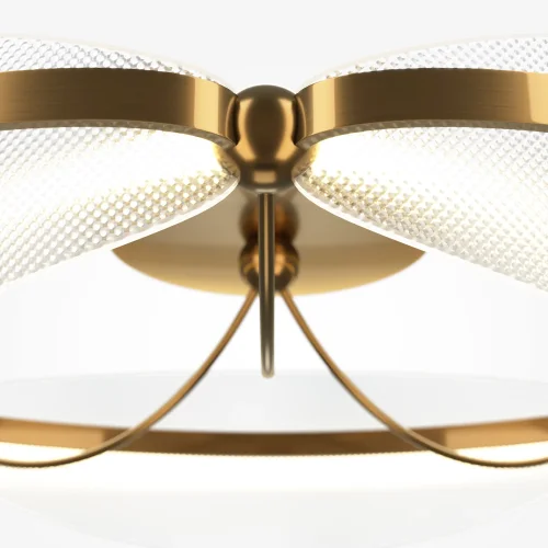 Люстра потолочная LED Breeze MOD281CL-L45BS3K Maytoni белая на 1 лампу, основание латунь в стиле современный хай-тек фото 2