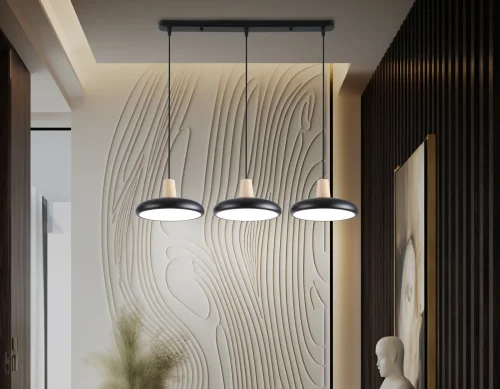 Светильник подвесной LED FL4841 Ambrella light чёрный на 1 лампу, основание чёрное в стиле хай-тек фото 7