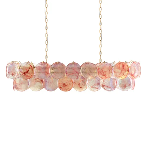 Люстра подвесная Лолли / Lolly 10492/1200R Pink LOFT IT розовая на 8 ламп, основание бронзовое в стиле современный фото 4