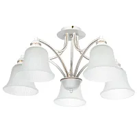Люстра потолочная Dexter A2713PL-5WG Arte Lamp белая на 5 ламп, основание белое в стиле классический 