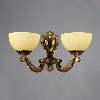 Бра  TENERIFE 02166/2 PB AMBIENTE by BRIZZI бежевый 2 лампы, основание бронзовое в стиле классический 