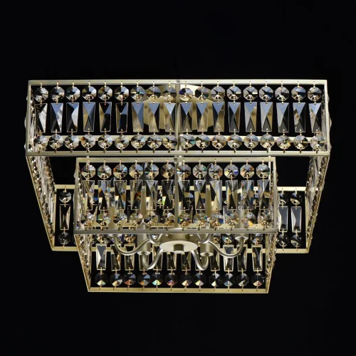 Люстра потолочная хрустальная Монарх 121012306 MW-Light янтарная прозрачная на 6 ламп, основание золотое в стиле классический  фото 4