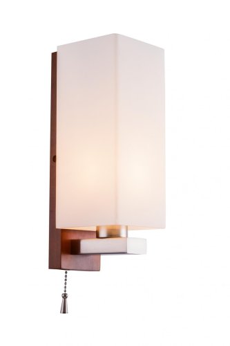 Бра с выключателем Natura W083.1 venge Lucia Tucci белый на 1 лампа, основание коричневое в стиле кантри 