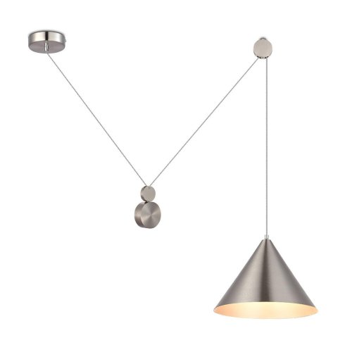 Светильник подвесной Plano V10533-1P Moderli никель 1 лампа, основание никель в стиле современный 