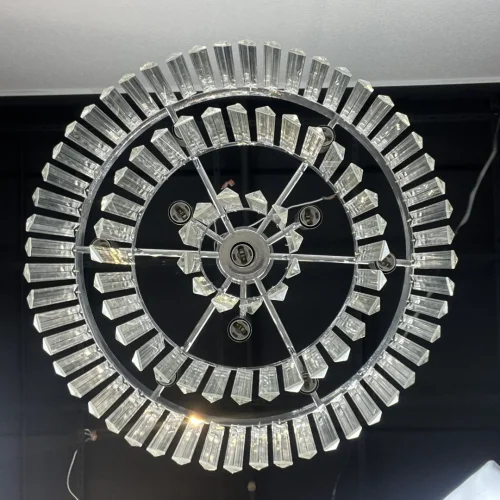 Люстра подвесная Fringe 228791-22 ImperiumLoft прозрачная на 10 ламп, основание хром в стиле современный арт-деко  фото 4
