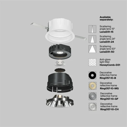 Светильник точечный LED Wise DL057-10W3K-W Maytoni белый на 1 лампу, основание белое в стиле хай-тек современный фото 12