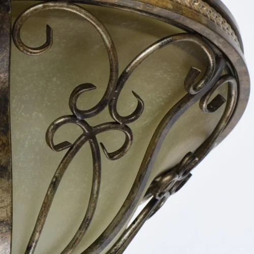 Светильник потолочный Айвенго 669011203 Chiaro жёлтый 3 лампы, основание античное бронза в стиле кантри  фото 4