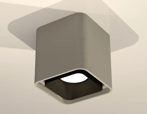 Светильник накладной XS7842002 Ambrella light серый 1 лампа, основание серое в стиле хай-тек современный квадратный фото 4
