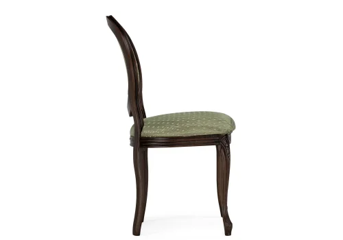 Деревянный стул Инои soprano nefrit / ромб / миланский орех старение 543594 Woodville, зелёный/ткань, ножки/массив бука дерево/орех, размеры - ****520*540 фото 3