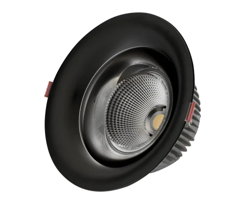 Светильник точечный LED Точка 2140,19 Kink Light чёрный на 1 лампу, основание чёрное в стиле современный круглый