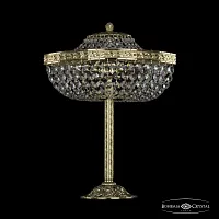 Настольная лампа 19113L6/35IV G Bohemia Ivele Crystal прозрачная 2 лампы, основание золотое металл в стиле классический sp