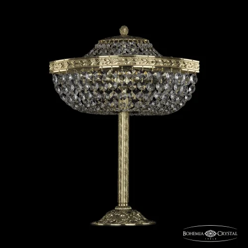 Настольная лампа 19113L6/35IV G Bohemia Ivele Crystal прозрачная 2 лампы, основание золотое металл в стиле классический sp