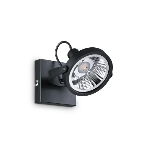Спот с 1 лампой GLIM PL1 NERO Ideal Lux чёрный GU10 в стиле модерн хай-тек 
