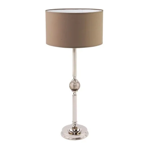 Настольная лампа Tivoli TIV-LG-1(N) Kutek коричневая 1 лампа, основание никель металл в стиле классический 