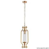 Светильник подвесной TOMAS SP1 BRASS Crystal Lux прозрачный 1 лампа, основание латунь в стиле современный 