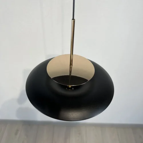 Светильник подвесной LED Bertil 232158-23 ImperiumLoft чёрный золотой 1 лампа, основание чёрное в стиле скандинавский  фото 16