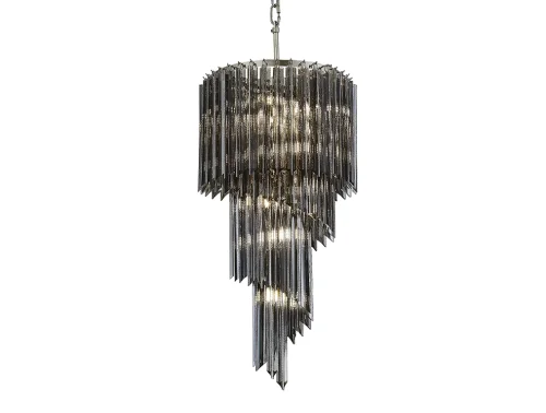 Люстра подвесная 8711/S fume Newport чёрная на 11 ламп, основание никель в стиле современный  фото 2