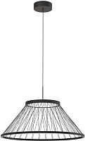 Светильник подвесной LED Fibra 4633-6P Favourite чёрный на 6 ламп, основание чёрное в стиле современный 