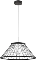 Светильник подвесной LED Fibra 4633-6P Favourite чёрный на 6 ламп, основание чёрное в стиле современный 