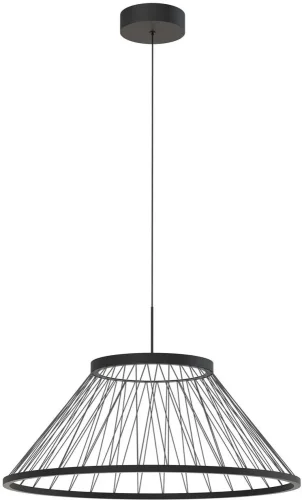 Светильник подвесной LED Fibra 4633-6P Favourite чёрный на 6 ламп, основание чёрное в стиле современный 