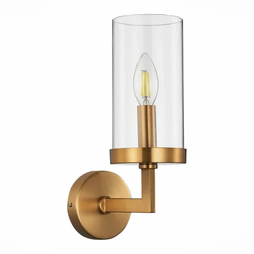Бра Масайн (Masine) SL1171.301.01 ST-Luce прозрачный на 1 лампу, основание латунь в стиле современный фото 2 Бра Масайн (Masine) SL1171.301.01 ST-Luce прозрачный на 1 лампу, основание латунь в стиле современный фото 2