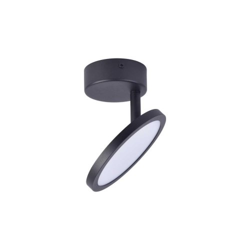 Светильник накладной LED Flach 4118-1U Favourite белый 1 лампа, основание чёрное в стиле хай-тек круглый фото 2