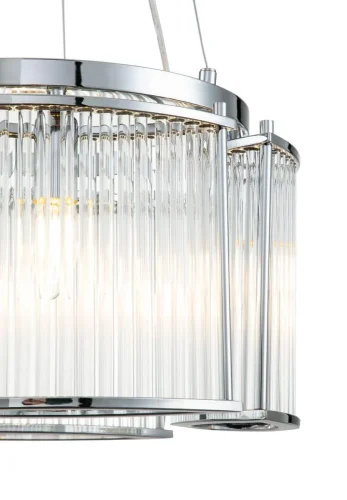 Светильник подвесной Corsetto V000074 Indigo прозрачный 4 лампы, основание хром в стиле хай-тек  фото 2