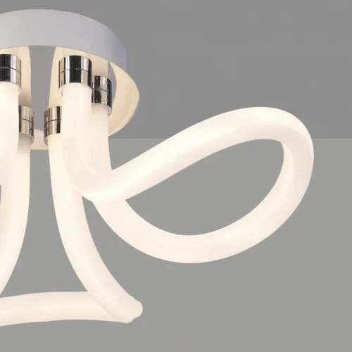Люстра потолочная LED Line 6616 Mantra белая на 1 лампа, основание никель серое в стиле современный  фото 4