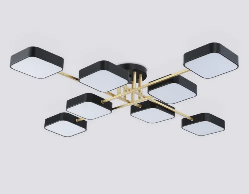 Люстра потолочная LED FL516348 Ambrella light чёрная на 1 лампу, основание чёрное в стиле хай-тек фото 6