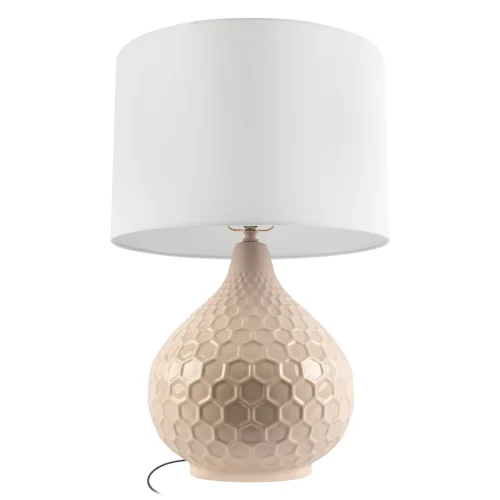Настольная лампа Ханиби / Honeybee 10511T LOFT IT белая на 1 лампу, основание бежевое керамика в стиле классический фото 4 Настольная лампа Ханиби / Honeybee 10511T LOFT IT белая на 1 лампу, основание бежевое керамика в стиле классический фото 4
