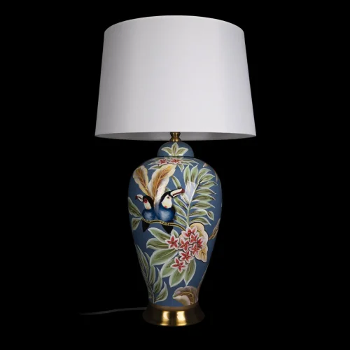 Настольная лампа Pleasure 10289T LOFT IT белая 1 лампа, основание разноцветное синее керамика в стиле классический современный  фото 2