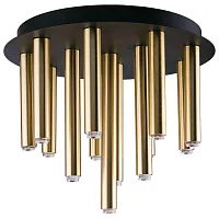 Люстра потолочная Stalactite 9054-NW Nowodvorski латунь на 13 ламп, основание чёрное в стиле лофт 
