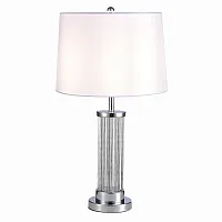 Настольная лампа Corsi SL1003.104.01 ST-Luce белая 1 лампа, основание хром стекло металл в стиле современный 