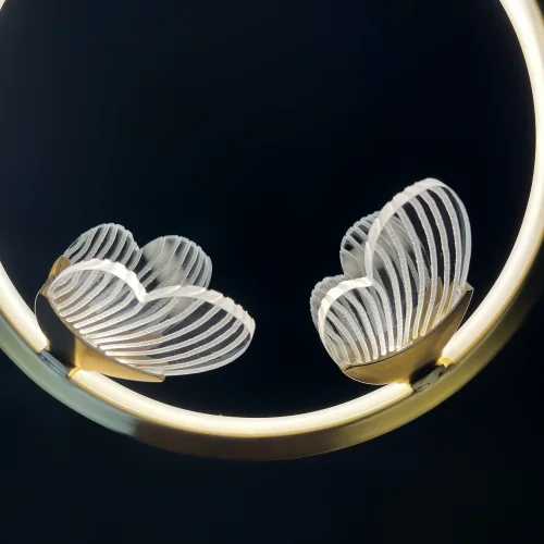 Светильник подвесной BABETTA RING 1 L320 brass 4000К 186735-23 ImperiumLoft прозрачный на 3 лампы, основание латунь в стиле современный арт-деко фото 14