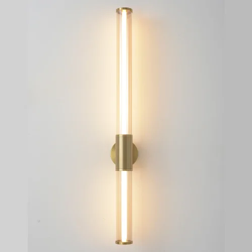 Бра LED LINEUP AP18W LED BRASS Crystal Lux янтарный на 1 лампу, основание латунь в стиле современный 