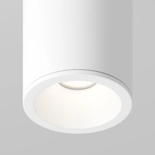 Светильник накладной Zoom C029CL-01-S-W Maytoni белый 1 лампа, основание белое в стиле хай-тек современный круглый фото 2