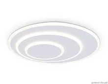 Светильник потолочный LED с пультом FA7707 Ambrella light белый 1 лампа, основание белое в стиле современный хай-тек тарелка с пультом