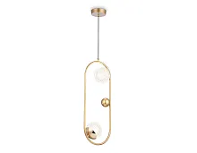 Светильник подвесной TR5431 Ambrella light прозрачный 2 лампы, основание золотое в стиле современный 