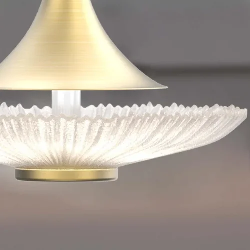 Светильник подвесной LED Wilet 4657-1P Favourite прозрачный на 1 лампу, основание золотое в стиле современный фото 3