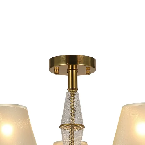 Люстра потолочная Fete 2846-5P F-promo бежевая на 5 ламп, основание медь в стиле классический  фото 2