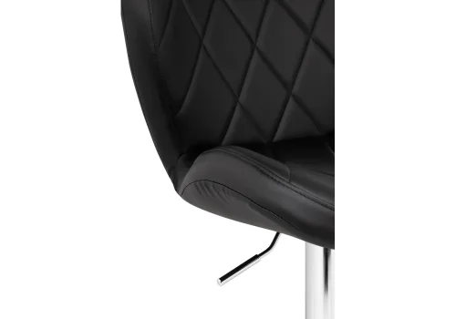 Барный стул Porch black / chrome 15507 Woodville, чёрный/искусственная кожа, ножки/металл/хром, размеры - *1100***470*530 фото 6
